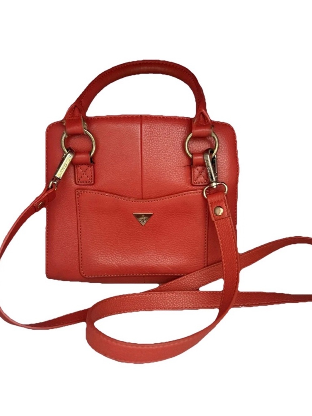 Red Leather Sam Edelman Crsbdy Retro Sleek Clueless 90’s 8.5”W x 7.5”H x 3.5”D - Picture 2 of 16